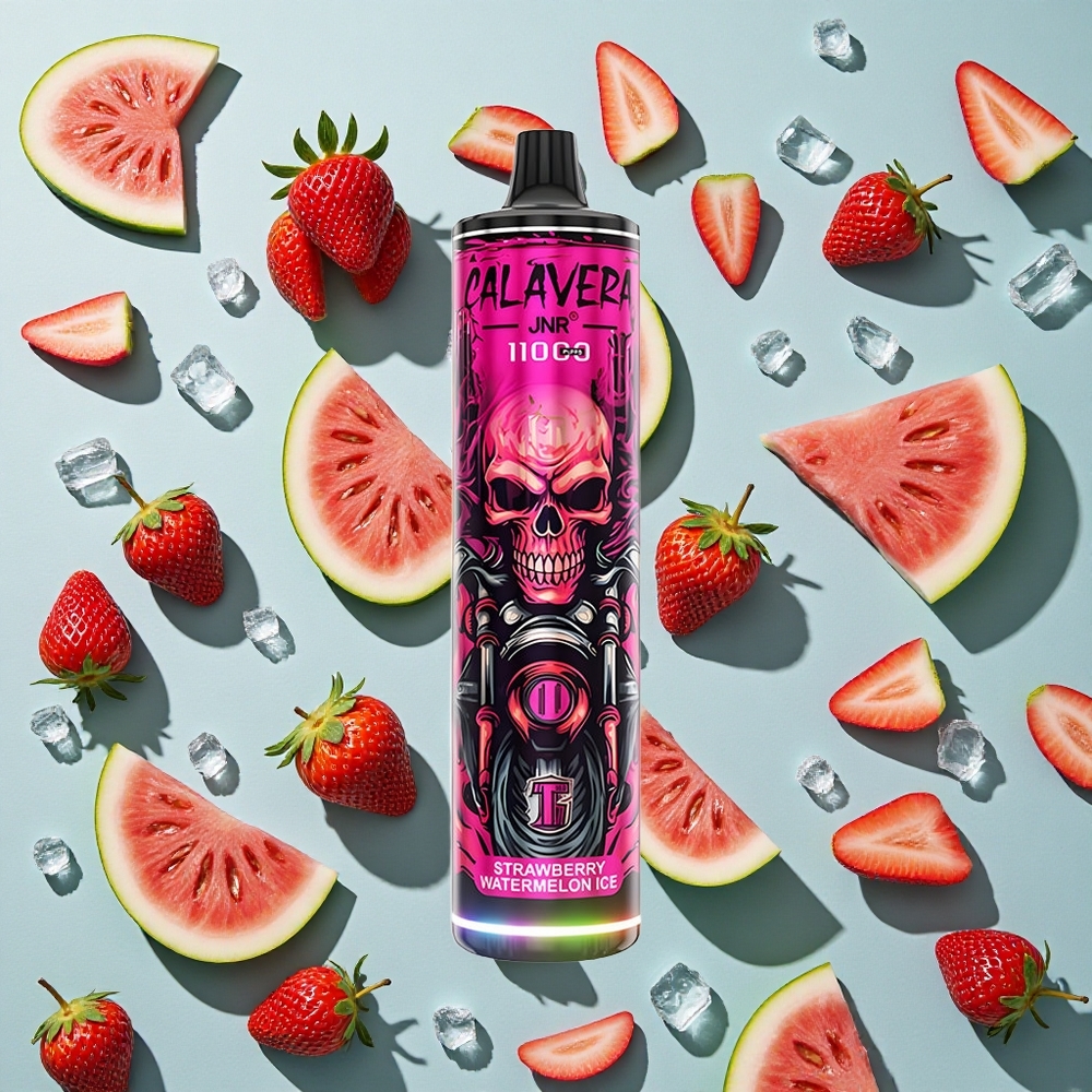 Jordbær Vandmelon Is JNR Calavera 11000 Puffs 850 mAh Batterikapacitet