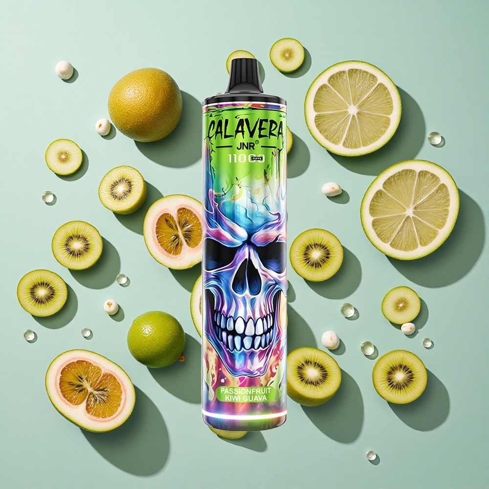 Passionfrugt Kiwi Guava JNR Calavera 11000 Puffs 850 mAh Batterikapacitet