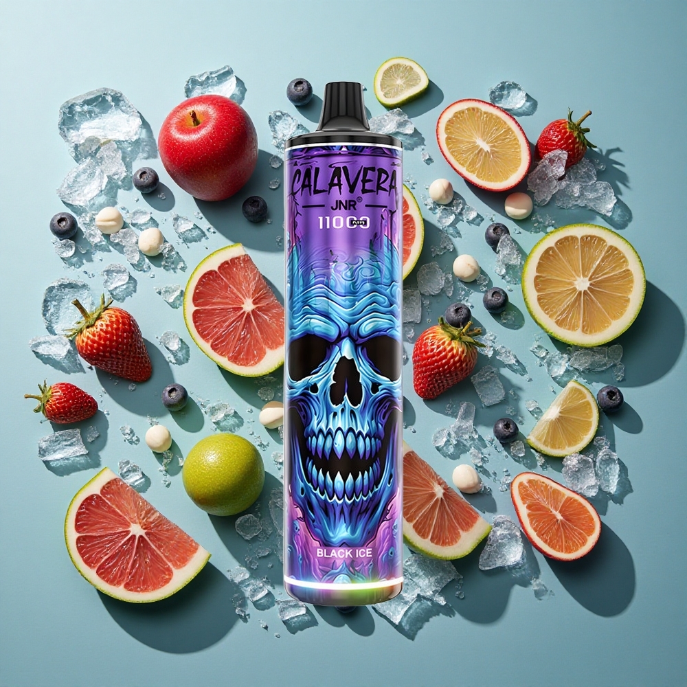 Sort Is JNR Calavera 11000 Puffs Engangs Vape 21ml E-Væske Kapacitet