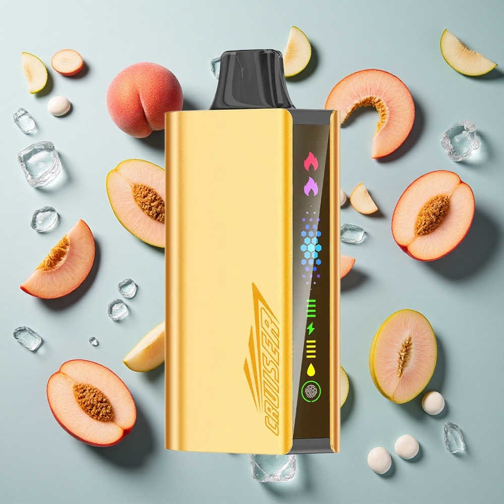 Peach Ice JNR Cruiser 12000 Puffs 25ml E-liquid No-Charge Engangs vape