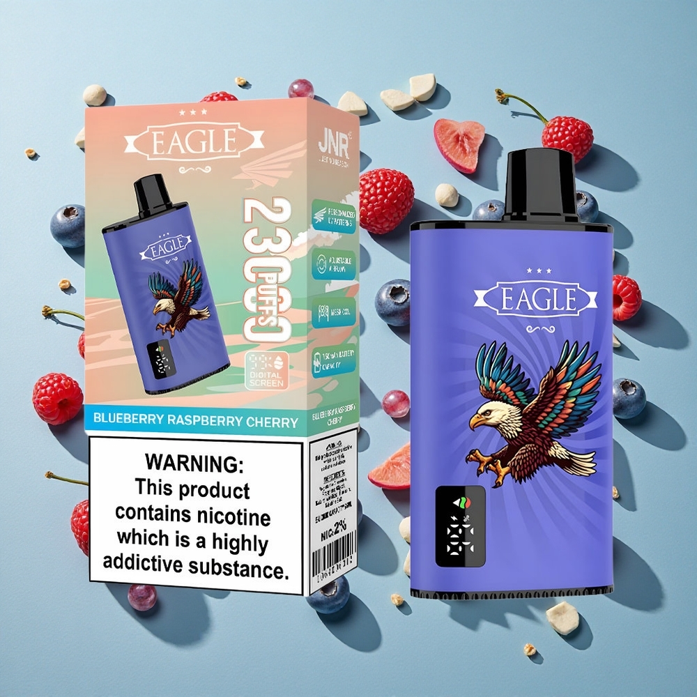 Blåbær Hindbær Kirsebær JNR EAGLE Smart 23000 Puffs 25ml e-Væskekapacitet