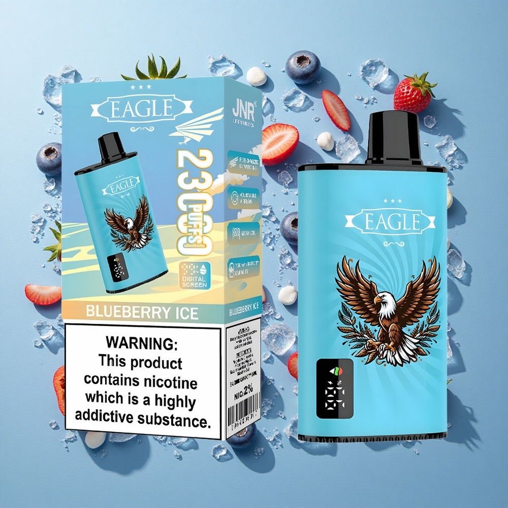 Blåbær Is JNR EAGLE Smart 23000 Puffs 25ml e-Liquid Kapacitet