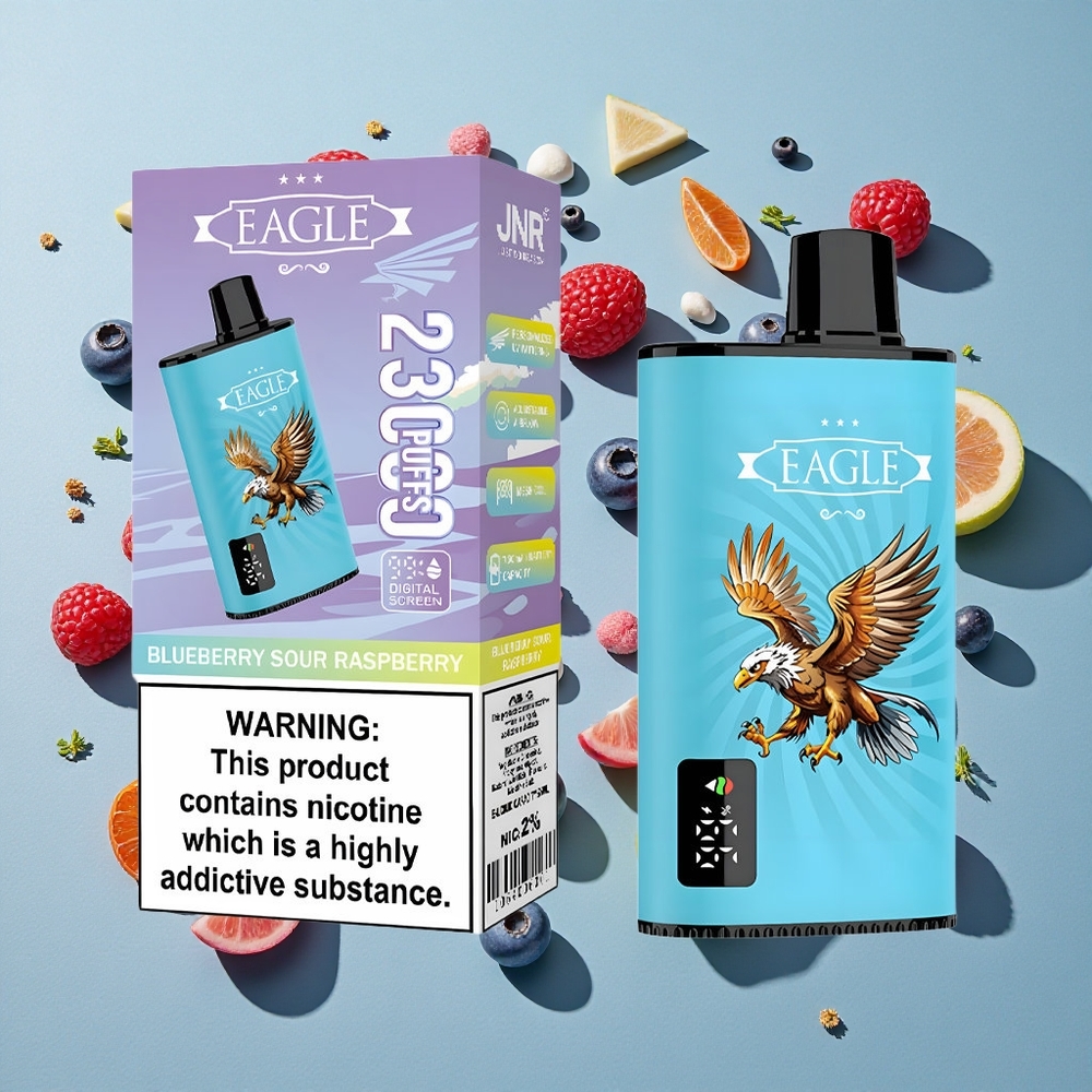 Blåbær Sur Hindbær JNR EAGLE Smart 23000 Puffs 25ml e-Væske Kapacitet