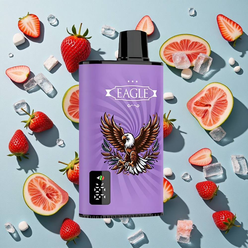 Jordbær Is JNR EAGLE Smart 23000 Puffs 25ml e-væske kapacitet