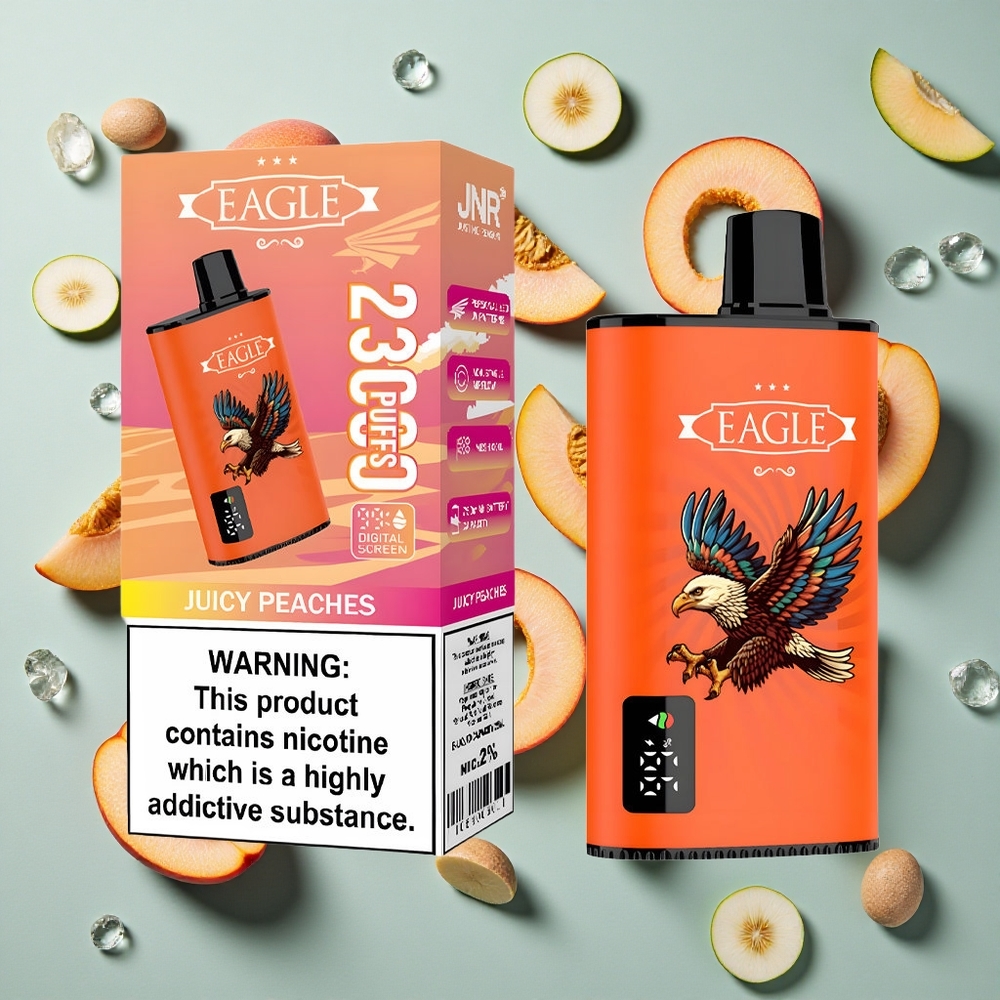 Juicy Peaches JNR EAGLE Smart 23000 Puffs Engangs vape 25ml e-Liquid Kapacitet