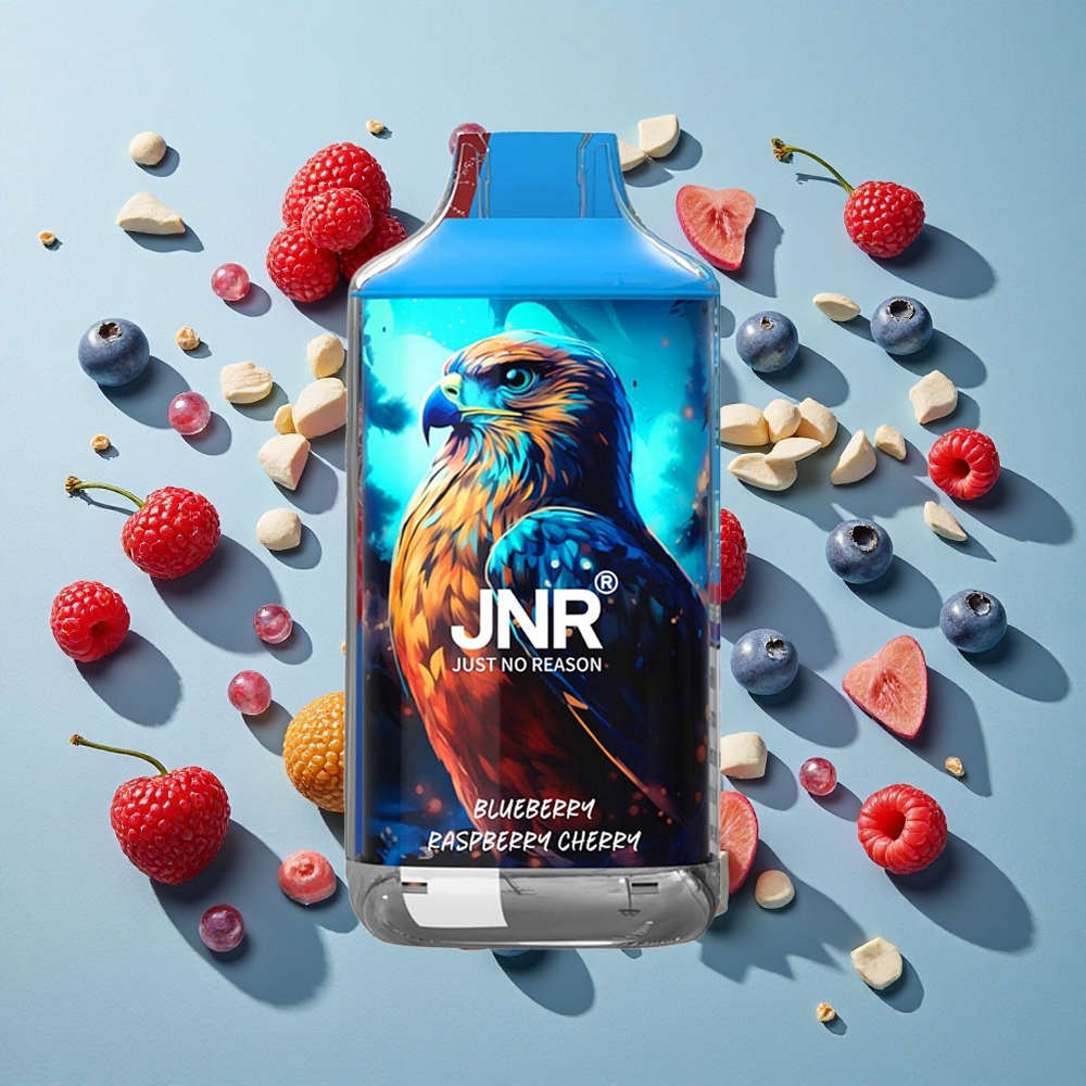 Blåbær Hindbær Kirsebær JNR Falcon 16000 Puffs 22ml