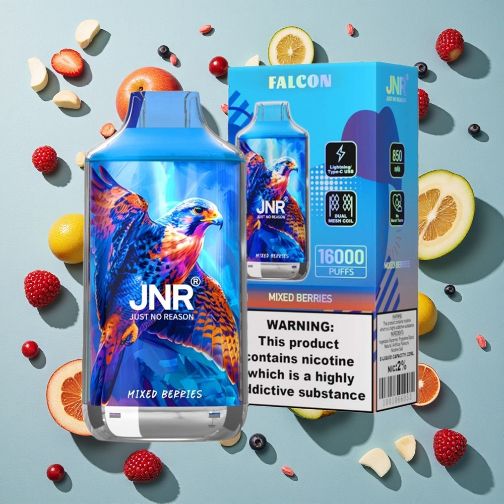 Blandede Bær JNR Falcon 16000 Puffs 22ml