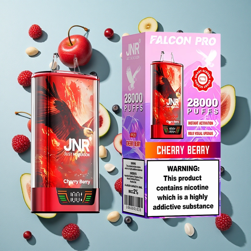 Cherry Berry JNR Falcon Pro 28000 Disposable 28000 Puffs 5% Nikotinstyrke