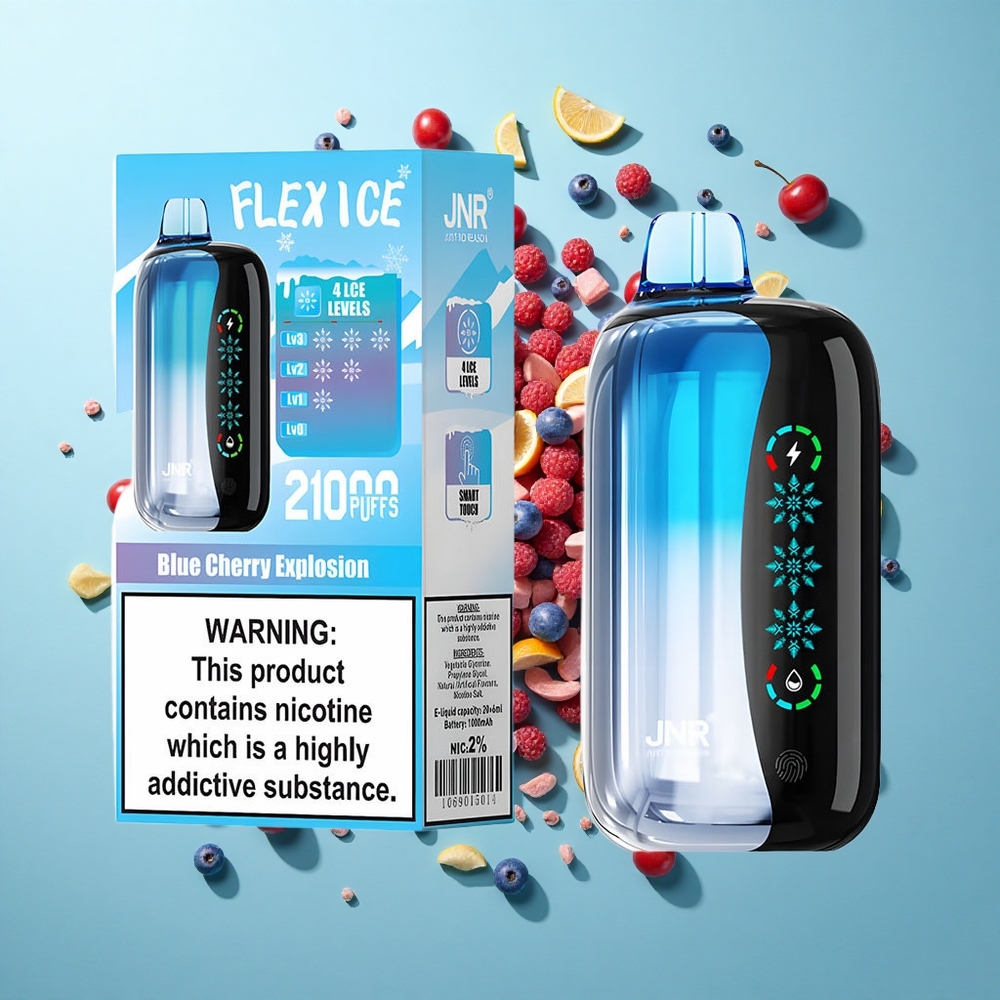 Blå Kirsebær Eksplosion JNR Flex Ice Ca. 21000 Puffs Isjusterbar