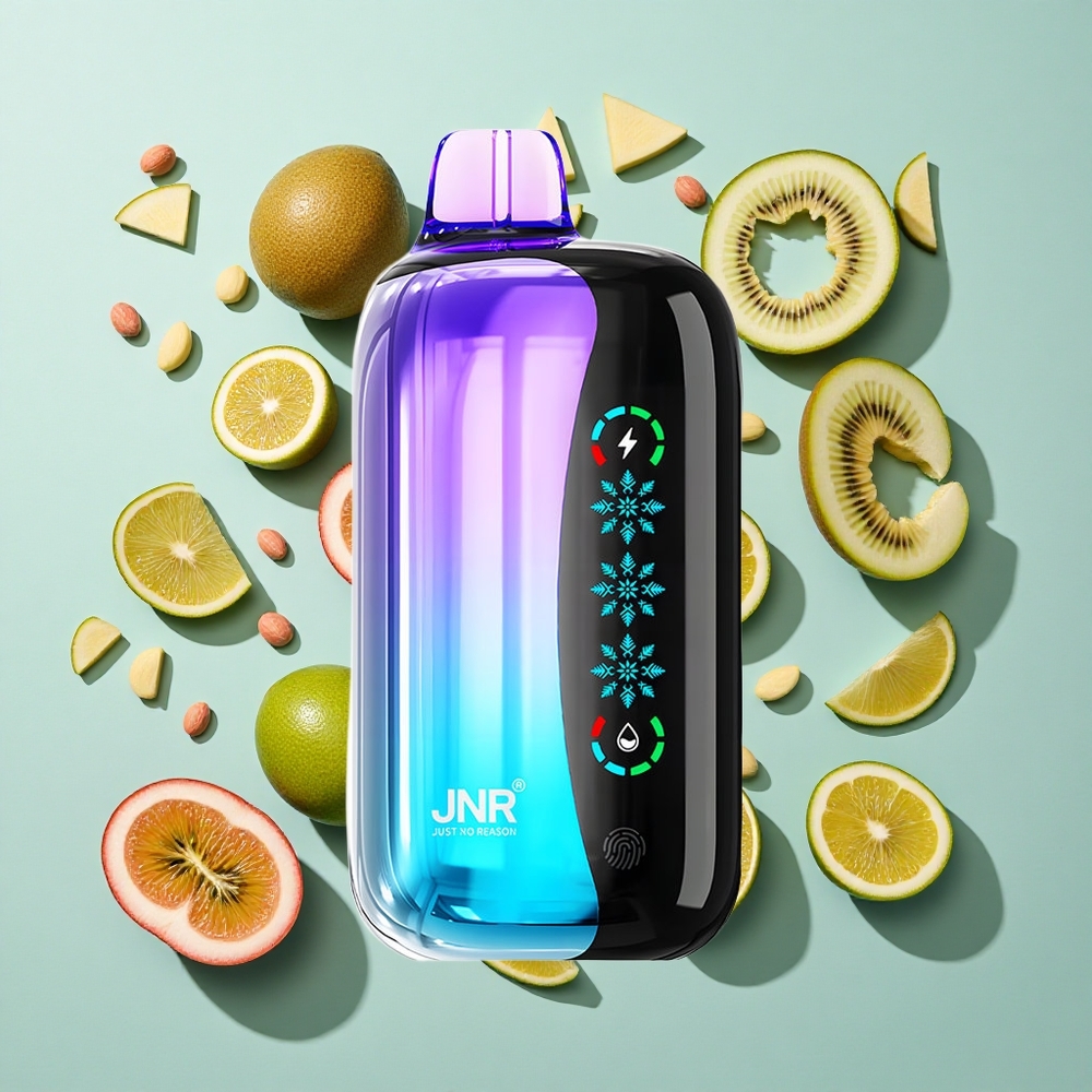 Kiwi Passion Fruit Guava JNR Flex Ice 21000 Puffs Tilpasning af Is 1.2 Ohm Dual Mesh