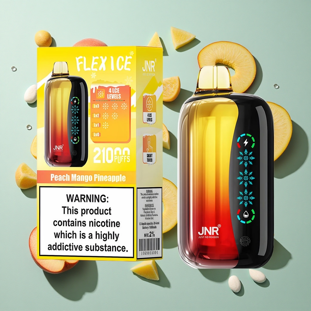 Peach Mango Pineapple JNR Flex Ice 21000 Puffs Justerbar Is