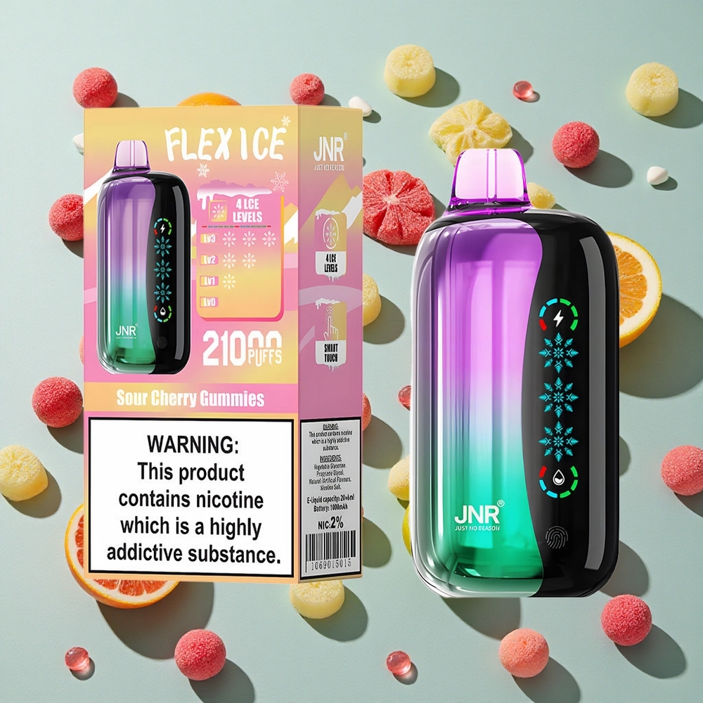Sure Cherry Gummies JNR Flex Ice 21000 Puffs Tilpasningsbar Luftstrøm