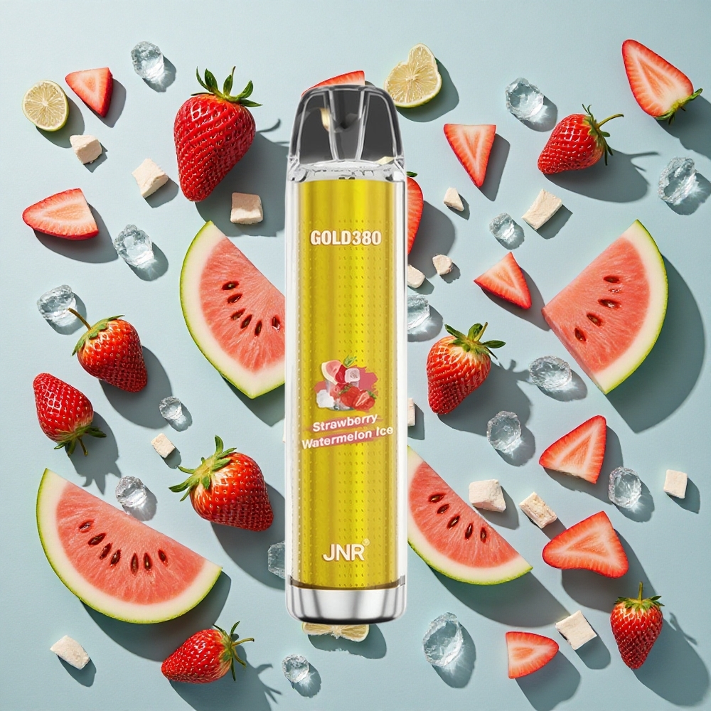 Jordbær Vandmelon Is JNR Glod380 6000 Puffs 13 ml e-væske kapacitet