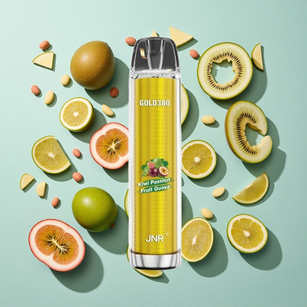 Kiwi Passion Fruit Guava JNR Glod380 6000 Puffs 1500mAh Batterikapacitet