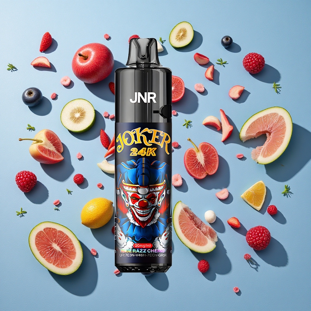 Blå Hindbær-Kirsebær JNR Joker 24000 Puffs 2% nikotinindhold