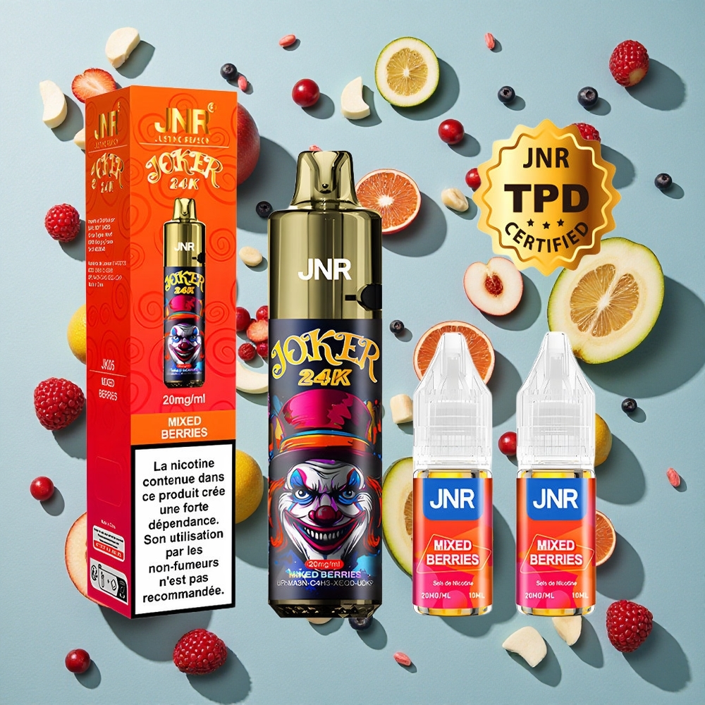 Blandede Bær JNR Joker 24K Puffs 2% nikotinindhold