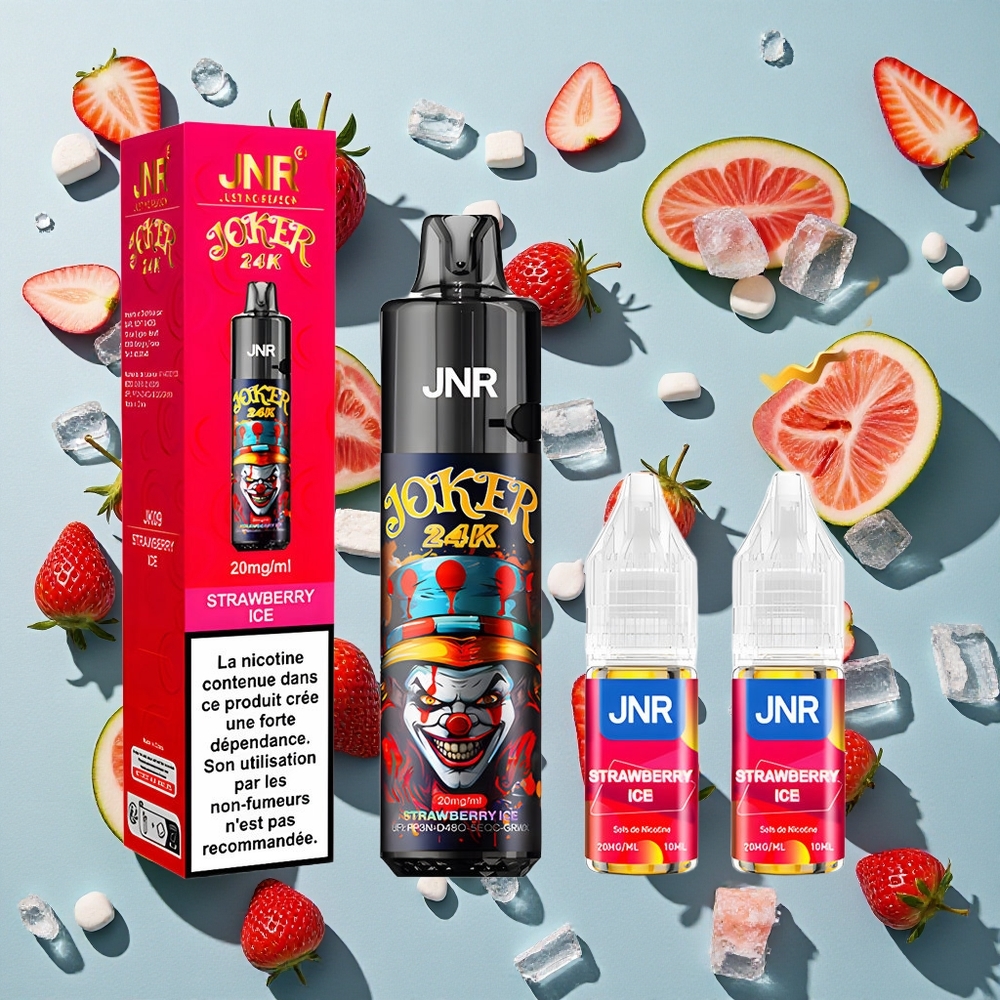 Jordbær Is JNR Joker 24K Puffs 2% nikotinindhold