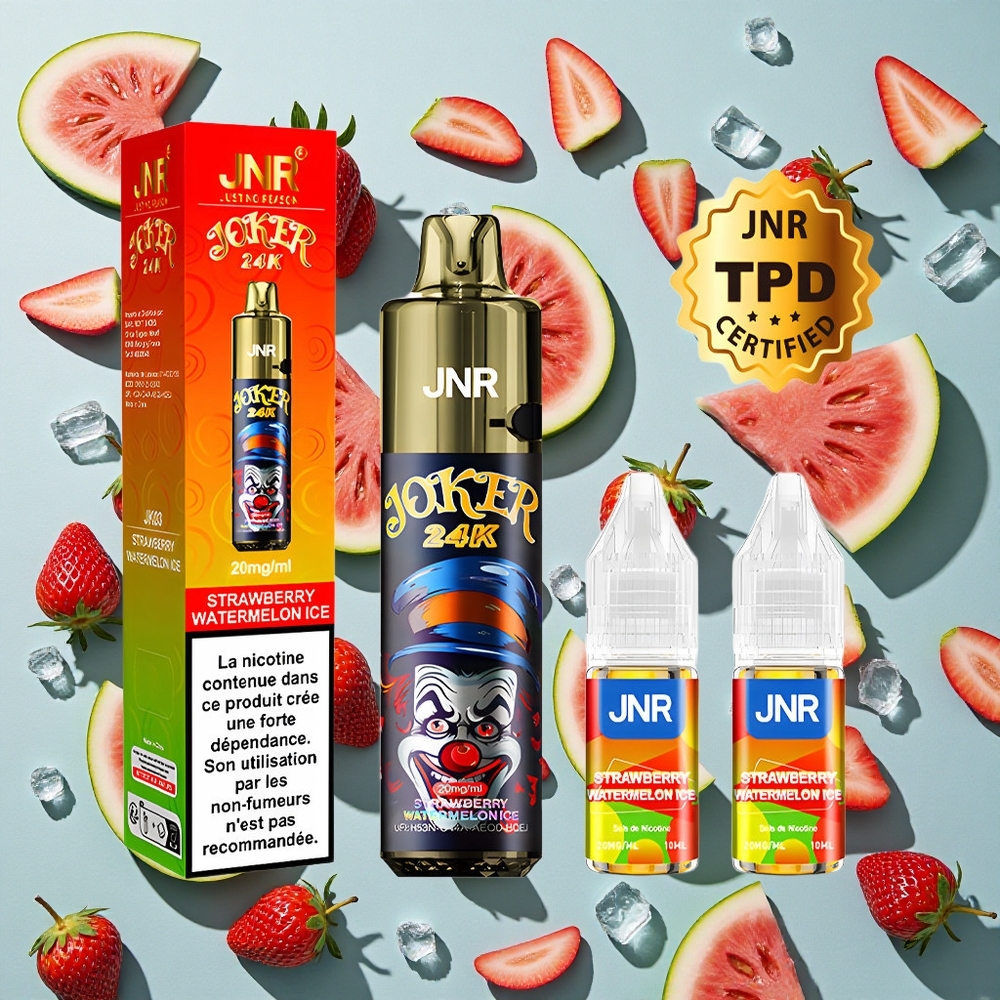 Jordbær Vandmelon Is JNR Joker 24000 Puffs 2+10ml Genopfyldelig Pod