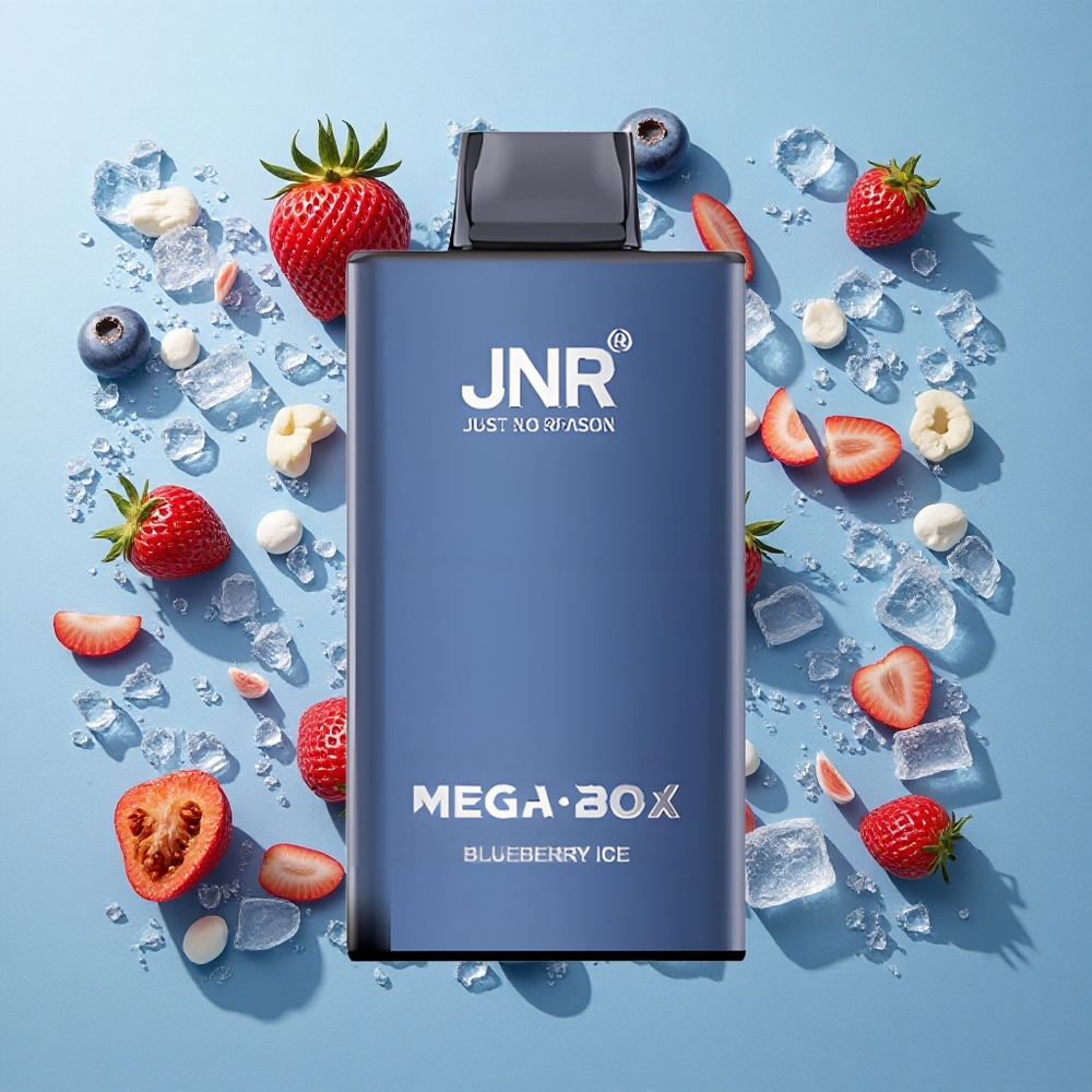 Blåbær Is JNR Mega Box 25000 Puffs 30ml E-væske Kapacitet