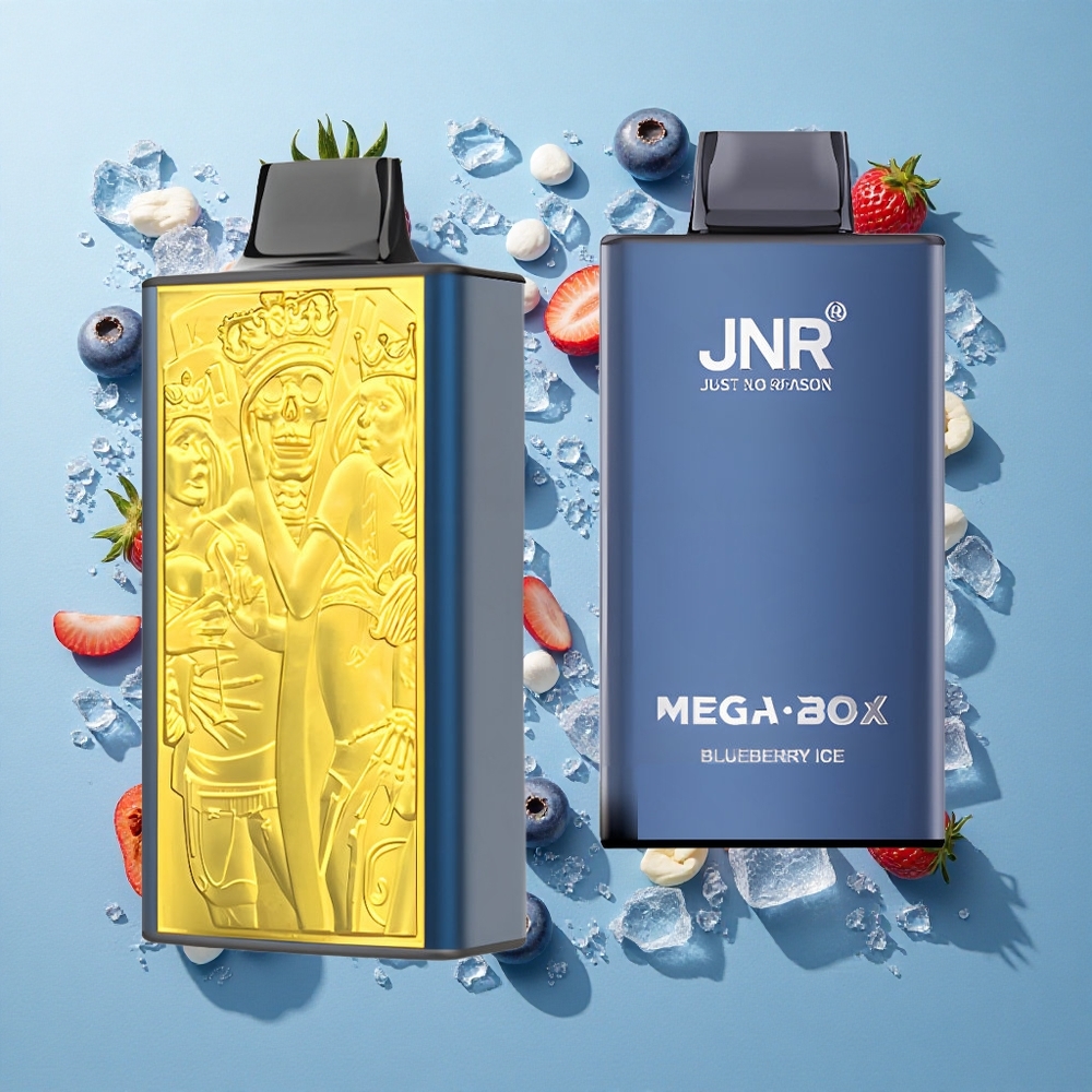 Blåbær Is JNR Mega Box 25000 Puffs 30ml E-væske Kapacitet
