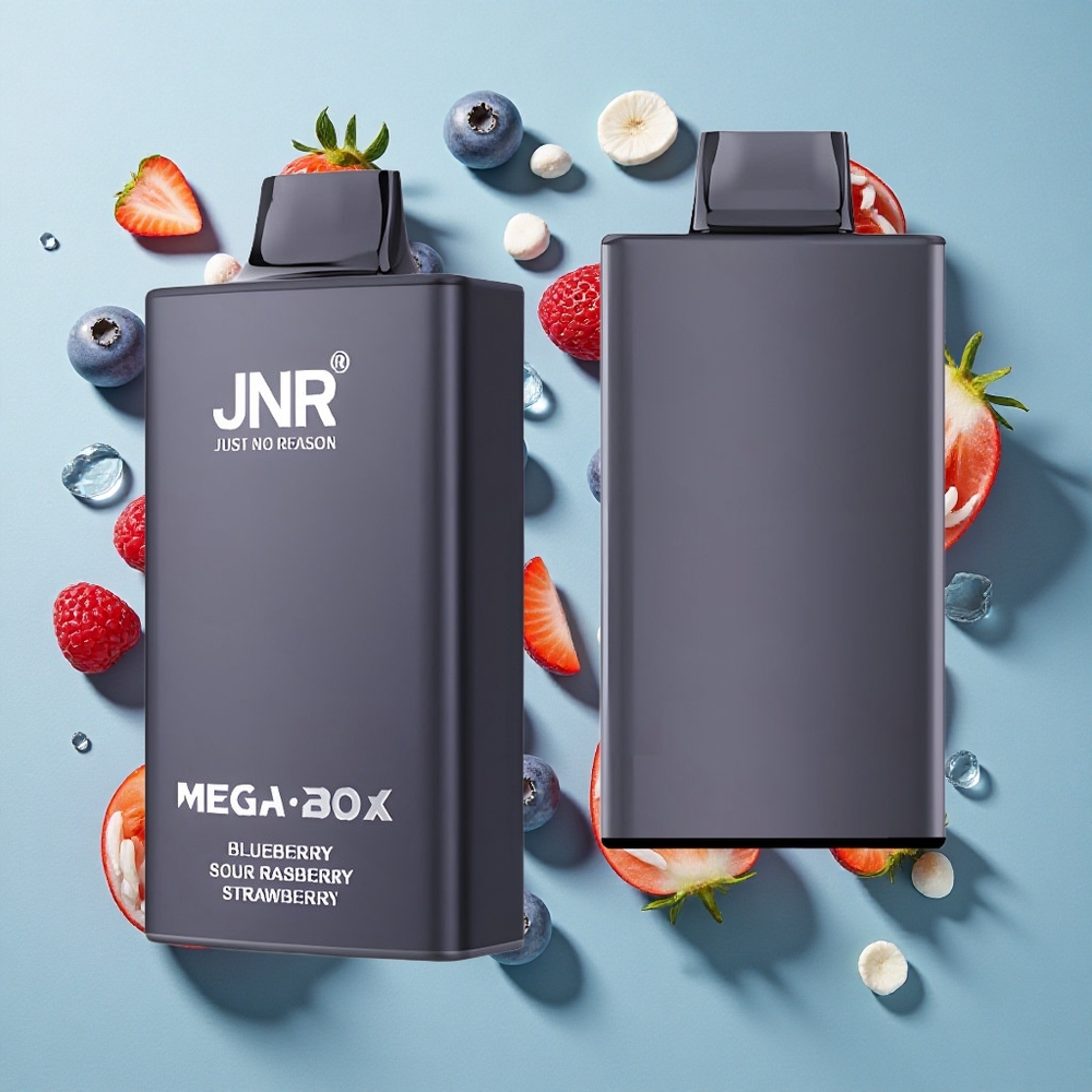 Blåbær Sur Hindbær Jordbær JNR Mega Box 25000 Puffs 30ml E-liquid