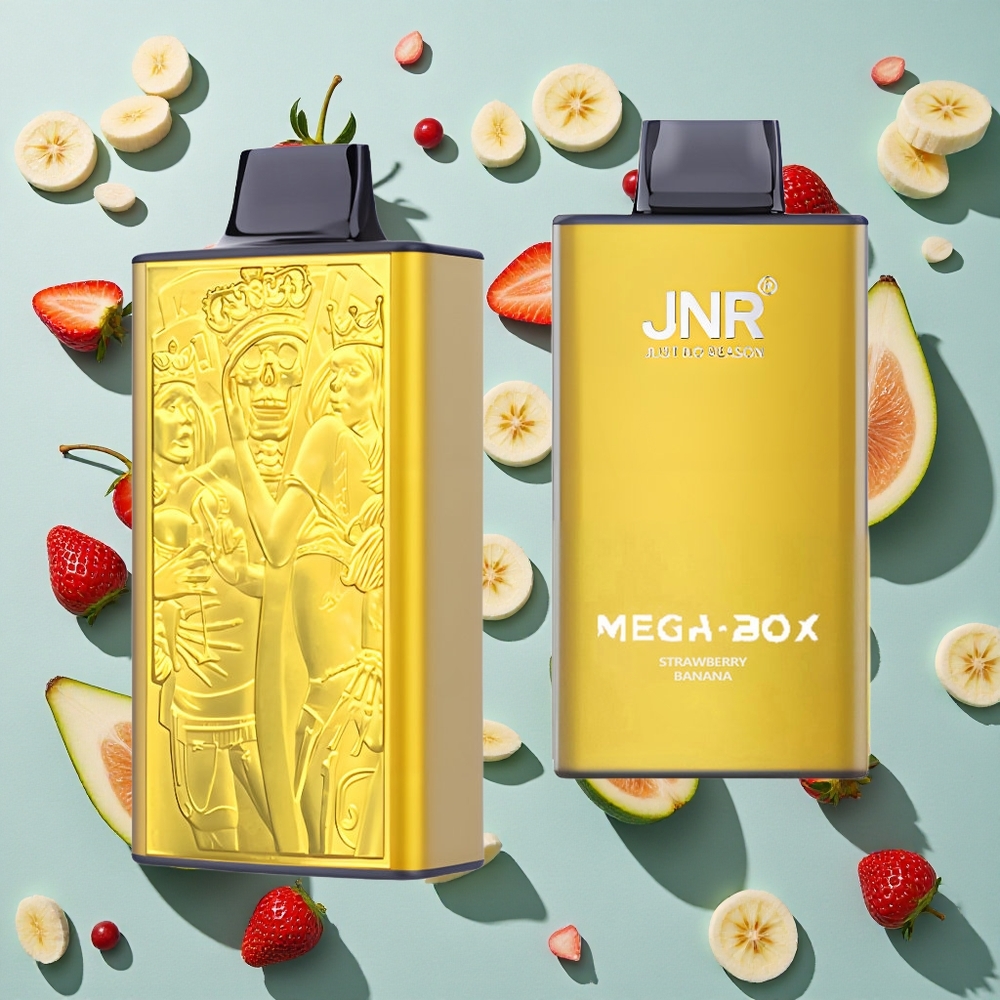 Jordbær Banan JNR Mega Box 25000 Puffs 30ml E-væske Kapacitet