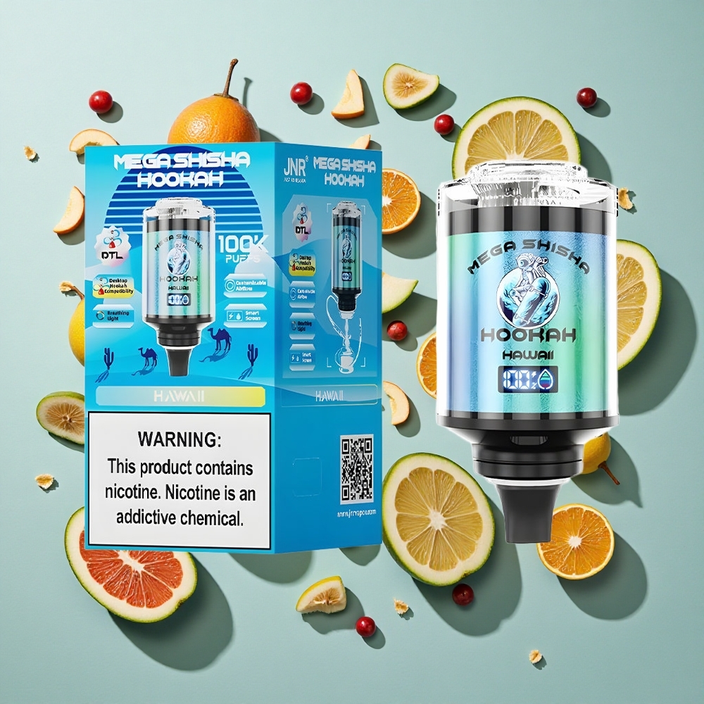 Hawaii JNR Mega Shisha Hookah 100K Puffs 60ml e-væskekapacitet