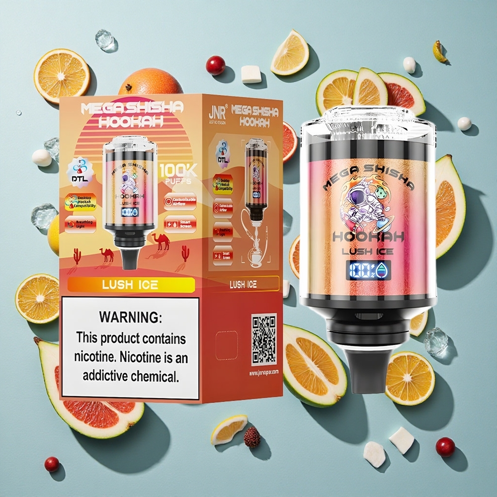 Lush Ice JNR Mega Shisha Hookah 100K Puffs 60ml e-væskekapacitet