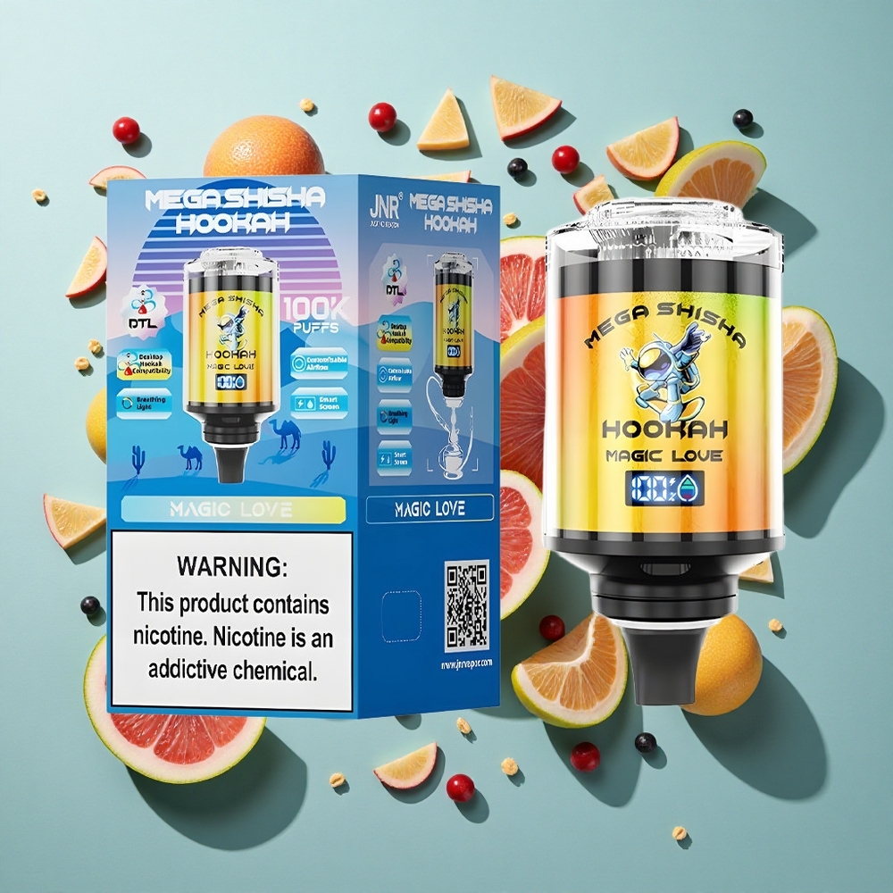Magic Love JNR Mega Shisha 100K Puffs 60ml e-væskekapacitet
