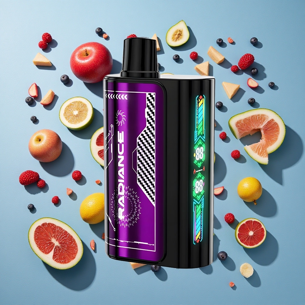 Blå Hindbær-Kirsebær JNR Radiance 31000 Puffs 28ml E-væske