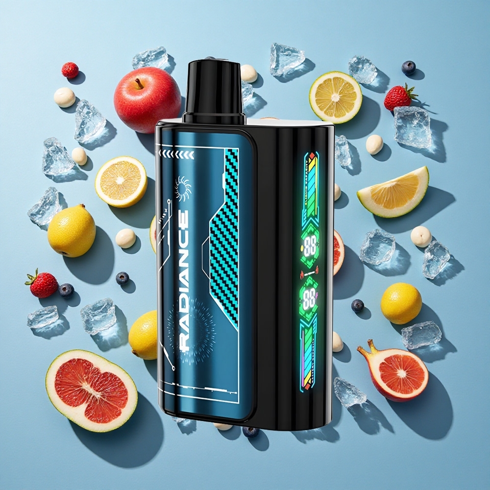 Blå Razz Is JNR Radiance 31000 Puffs Genopladelig Vape 2% Nikotin