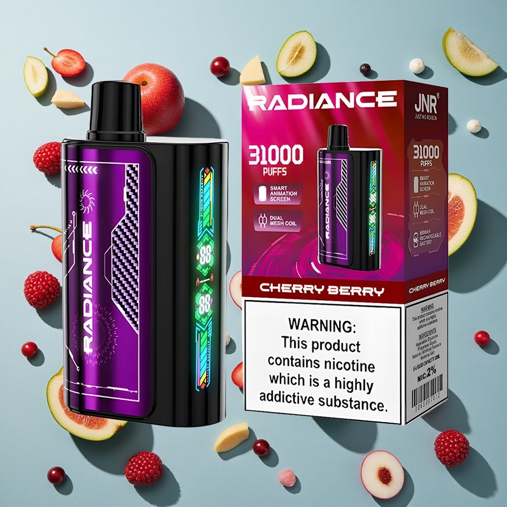Cherry Berry JNR Radiance 31000 Puffs genanvendelig e-cigaret 28ml E-væske