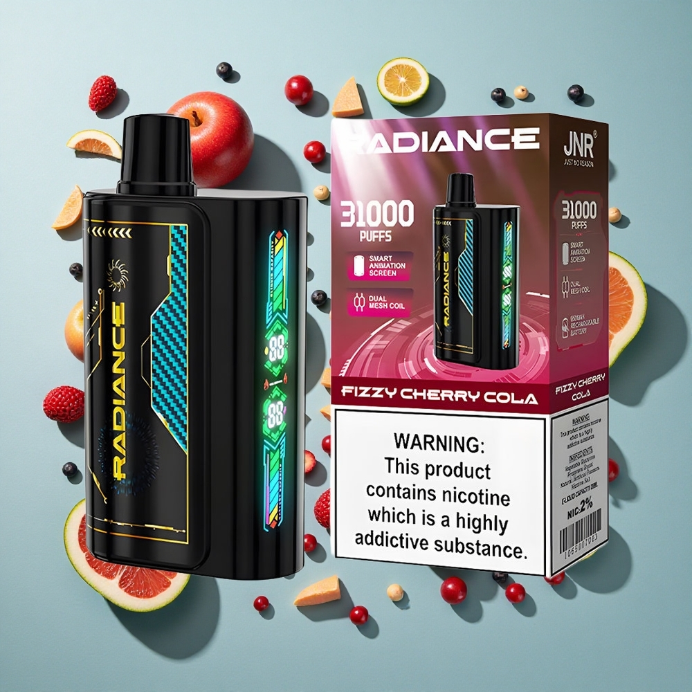 Frisk Kirsebær Cola JNR Radiance 31000 Puffs 28ml E-væske