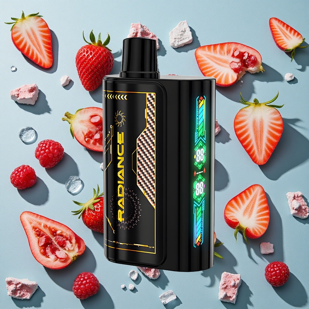 Jordbær Hindbær Kirsebær Is JNR Radiance 31000 Puffs 28ml E-væske