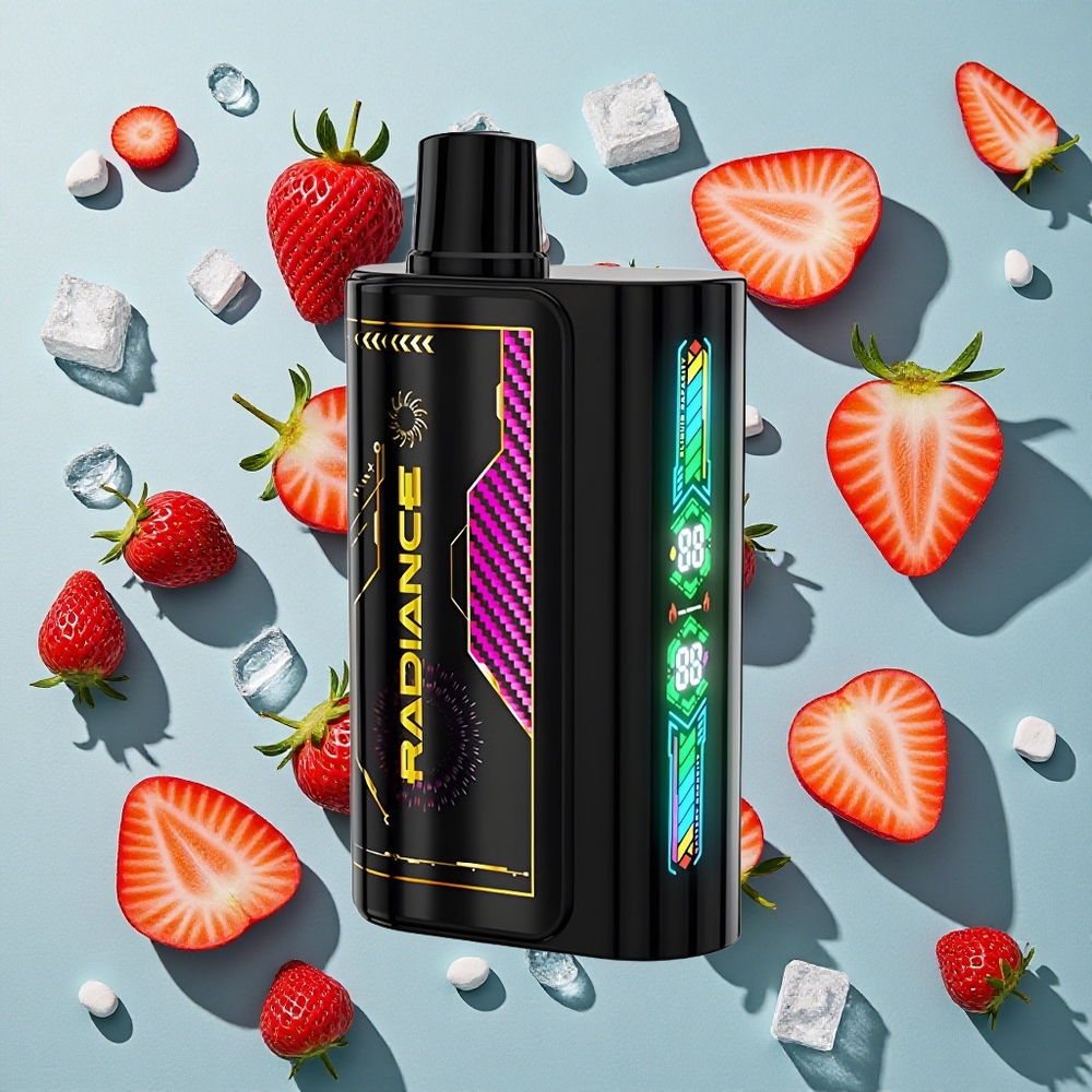 Jordbær Is JNR Radiance 31000 Puffs Opladningsbar E-cigaret 950 mAh