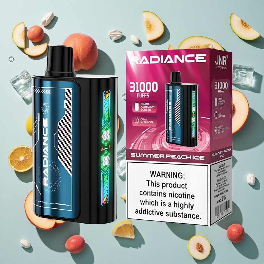 Sommer Fersken Is JNR Radiance 31000 Puffs 28ml E-væske
