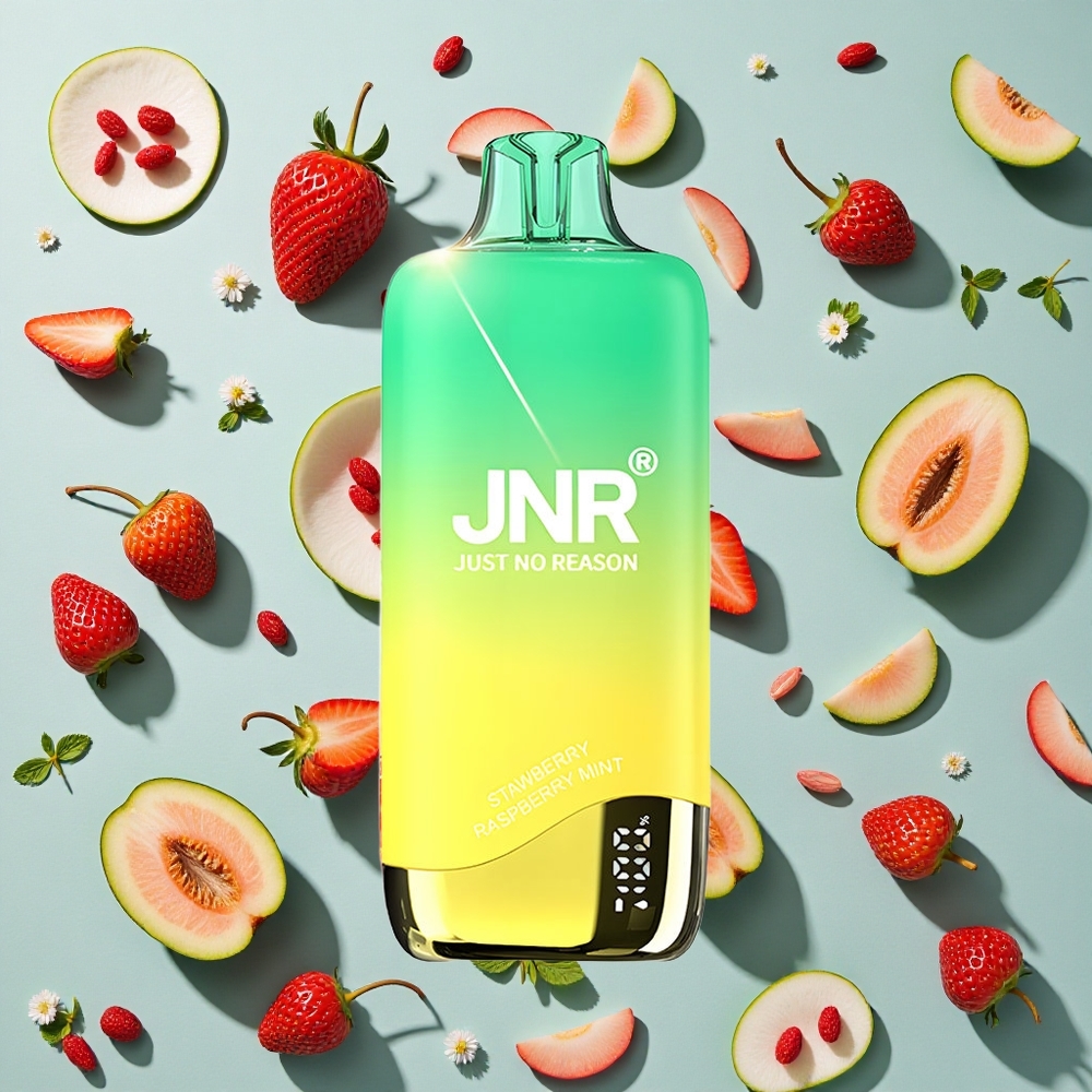 Jordbær Peachmint JNR Rainbow 10500 Puffs 18ml e-Væske Tank