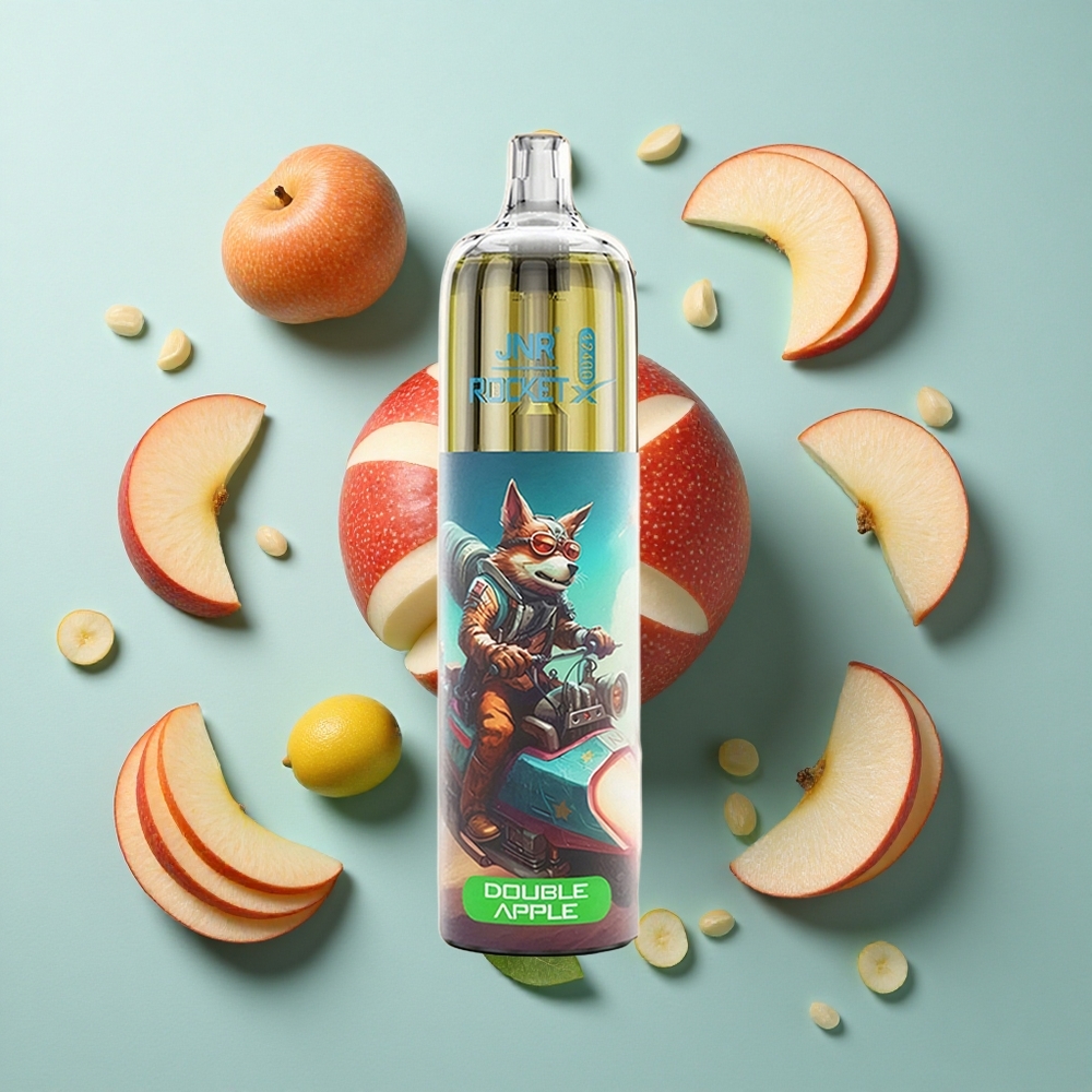 Dobbelt Æble JNR Rocket-X 12400 Puffs Bærbar E-damp 25ml e-Væske Kapacitet