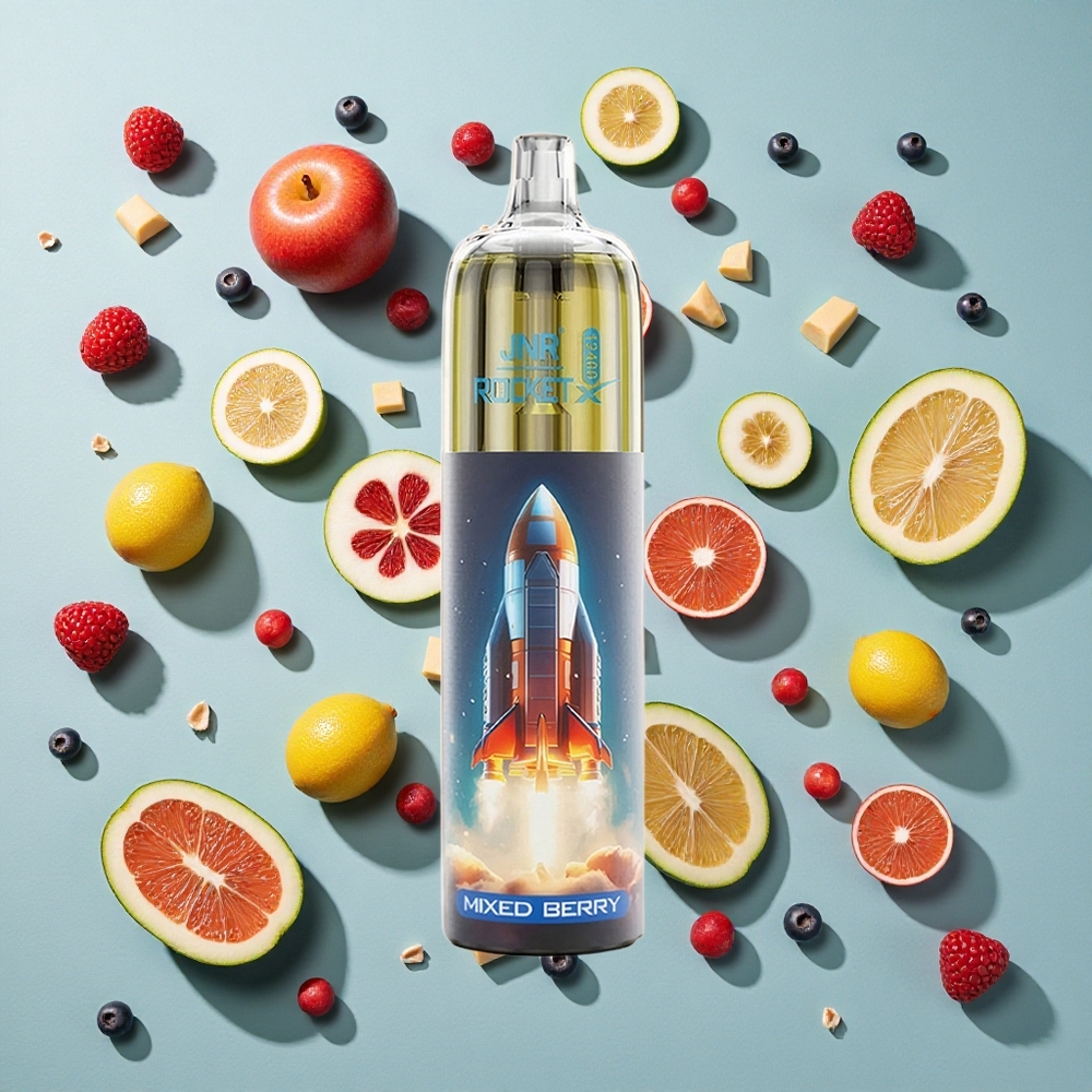 Mixed Berry JNR Rocket-X 12400 Puffs Bærbar Damp Type-C Hurtigopladning