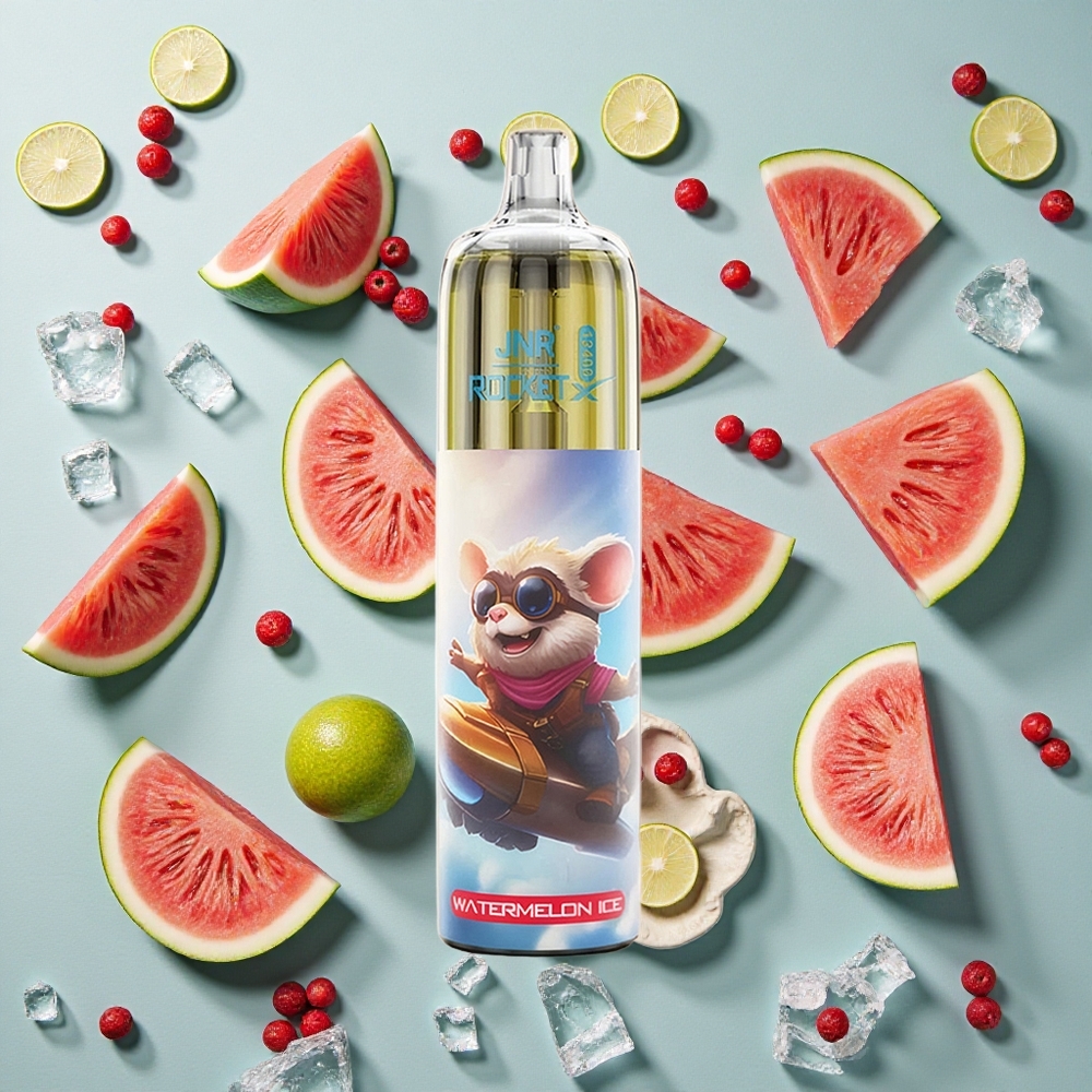 Vandmelon Is JNR Rocket-X 12400 Puffs Genanvendelig Vape med 25ml e-Væske Kapacitet