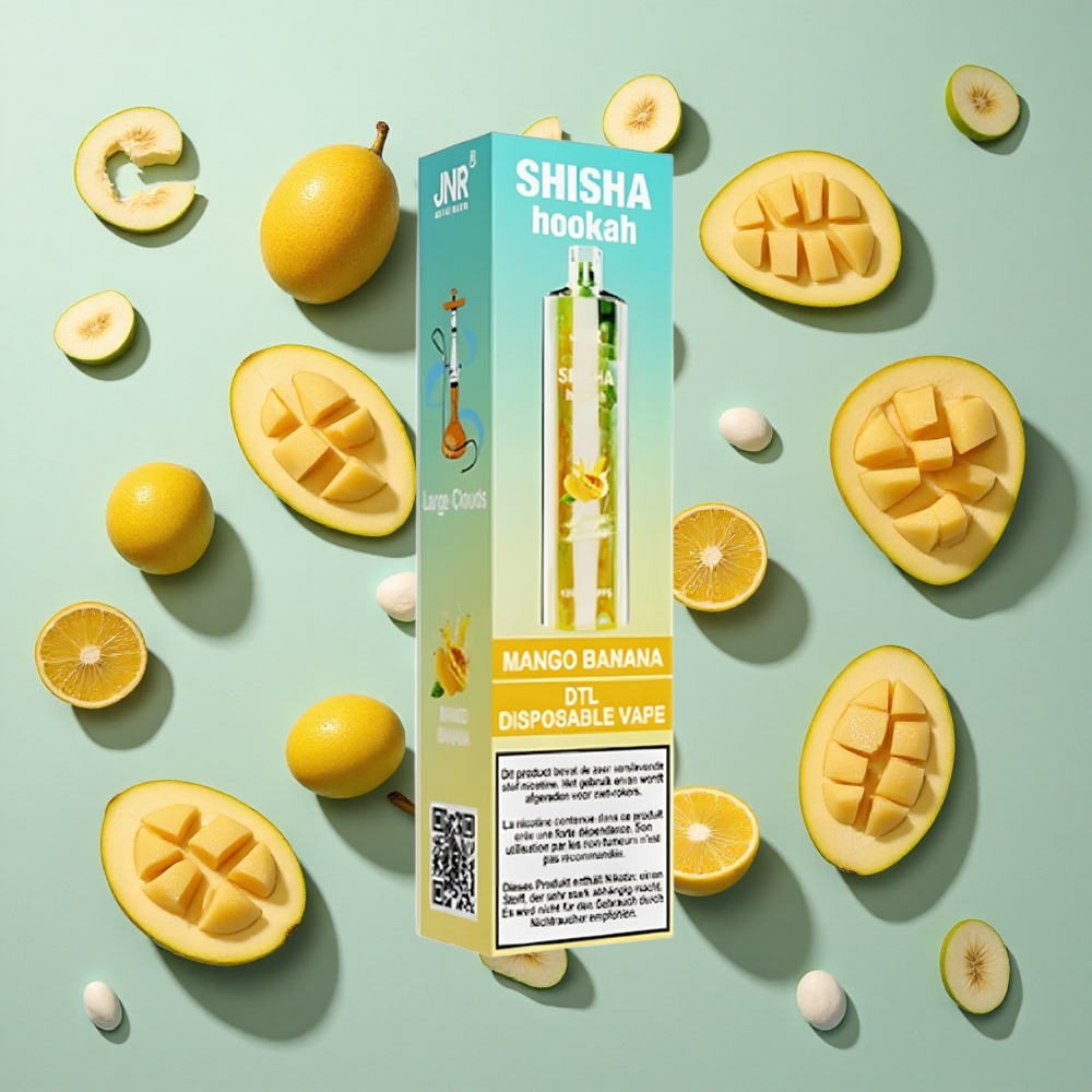 Mango Banana JNR Shisha Hookah 12000 Puffs 24ml Type-C opladning