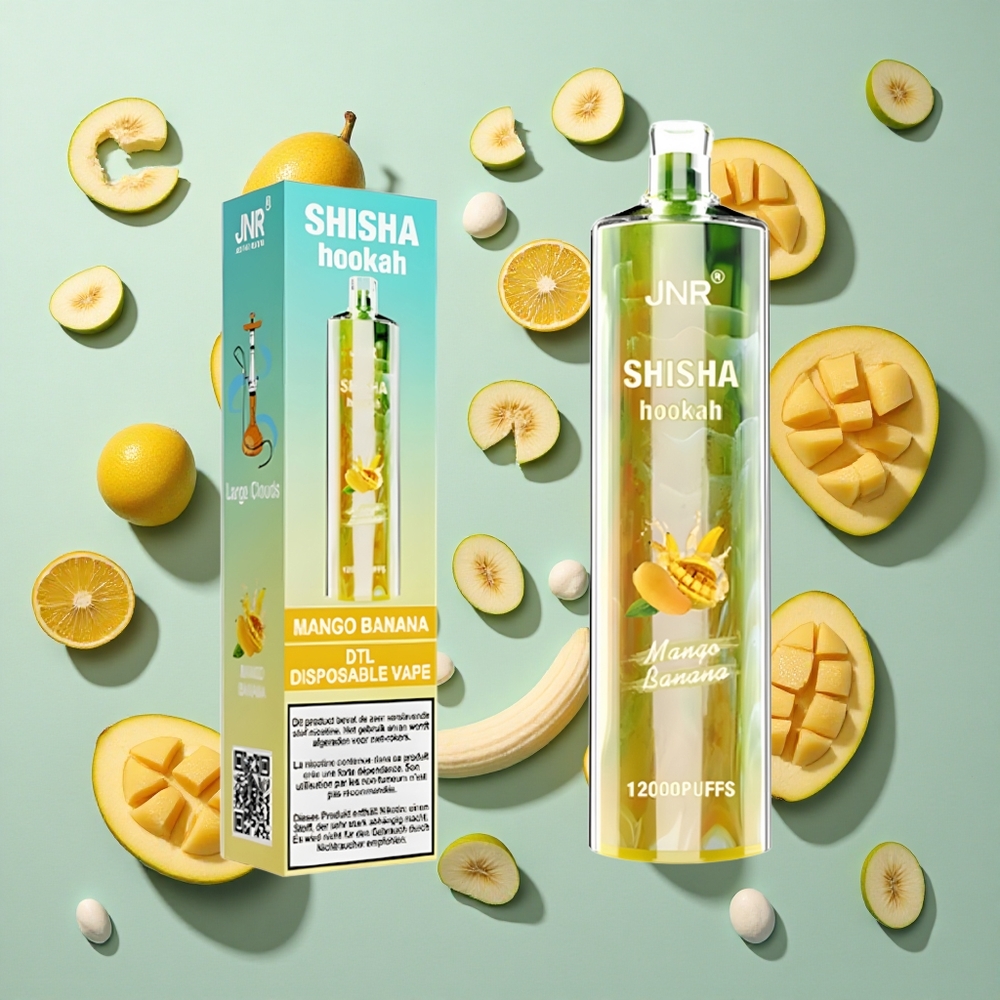 Mango Banana JNR Shisha Hookah 12000 Puffs 24ml Type-C opladning