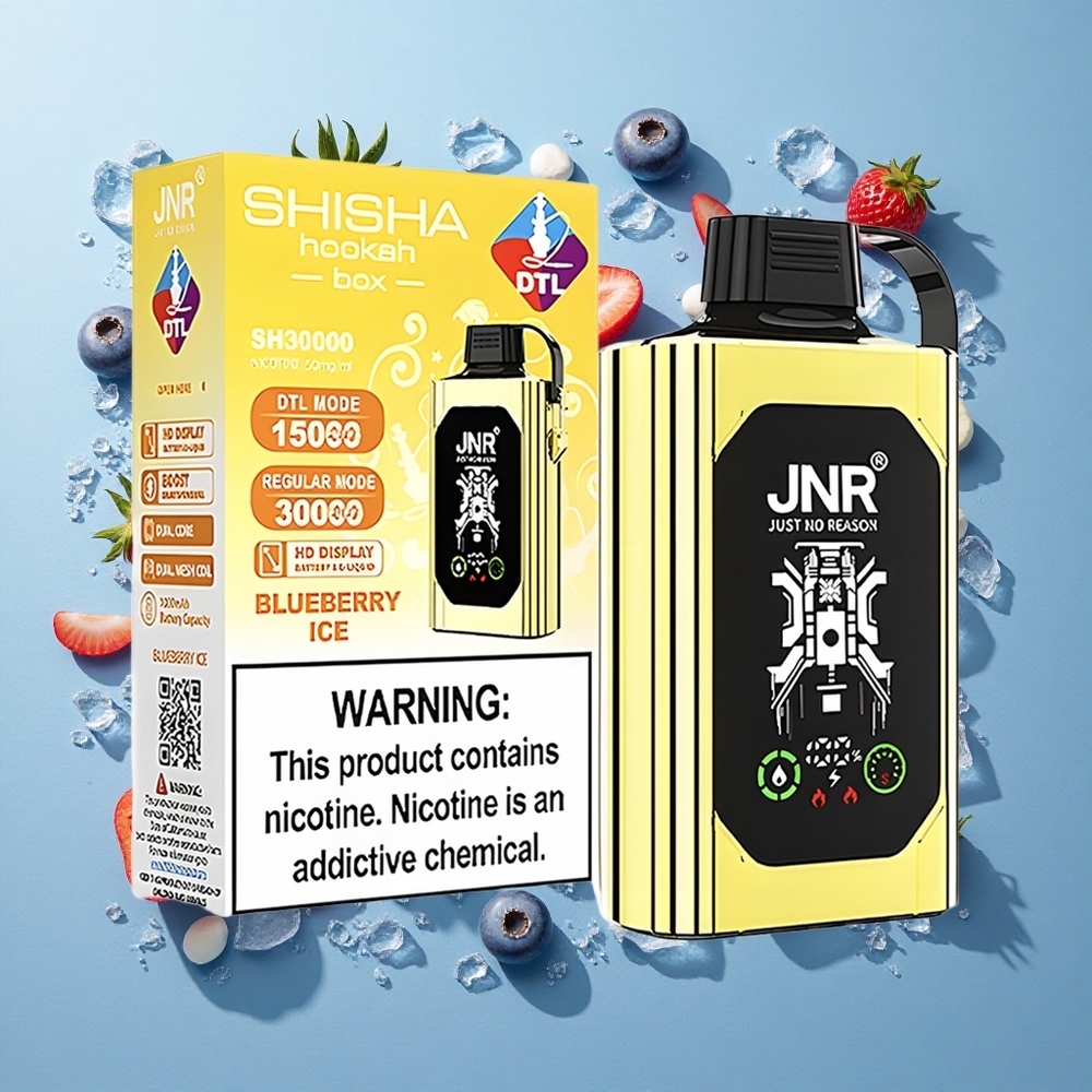 Blåbær Is JNR Shisha Hookah Box 20500 Puffs 25ml E-væske