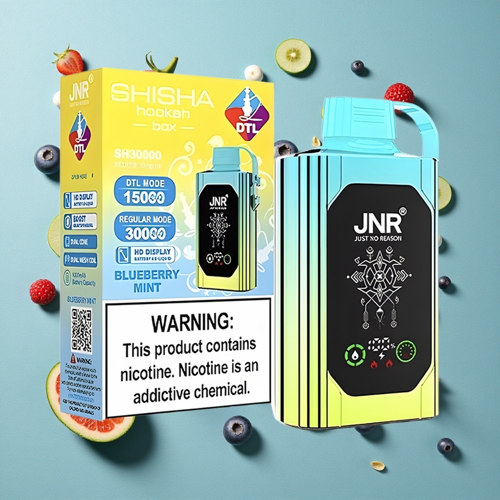 Blåbær Mynte JNR Shisha Hookah Box 20500 Puffs 25ml E-væske