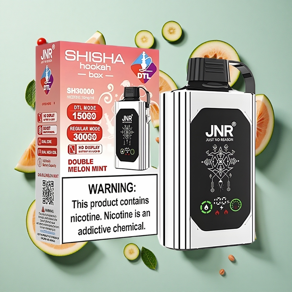 Dobbelt Melon Mynte JNR Shisha Hookah Box 20500 Puffs 25ml