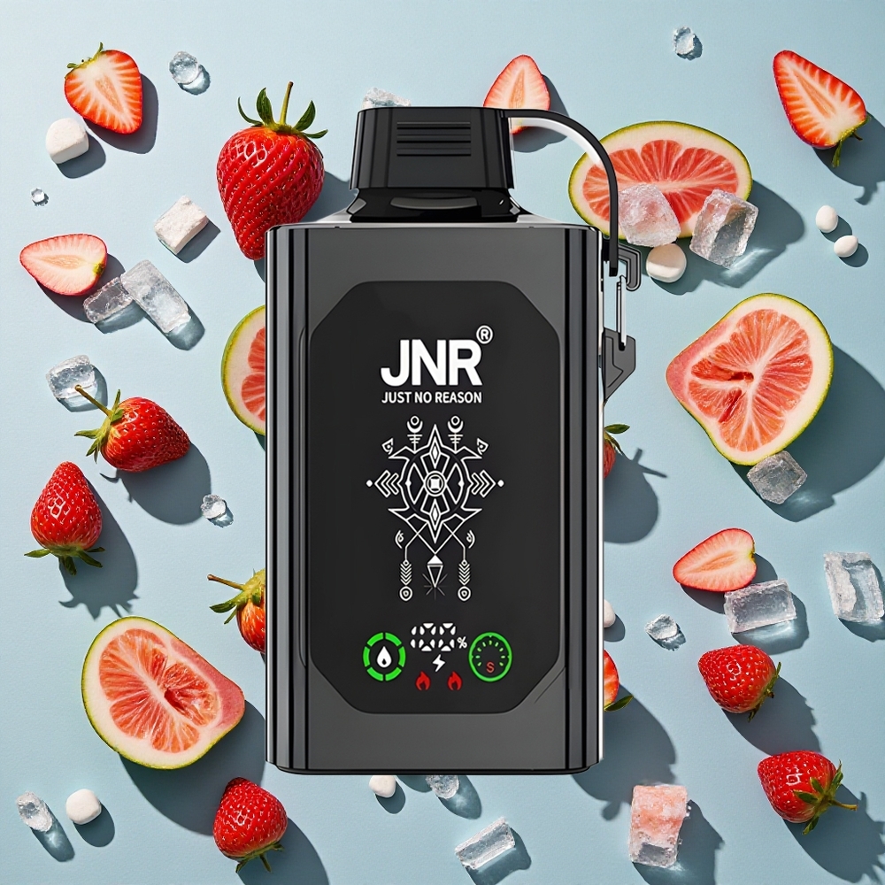 Jordbær Is JNR Shisha Hookah Box 20500 Puffs 25ml E-væske Dual Mesh Coil