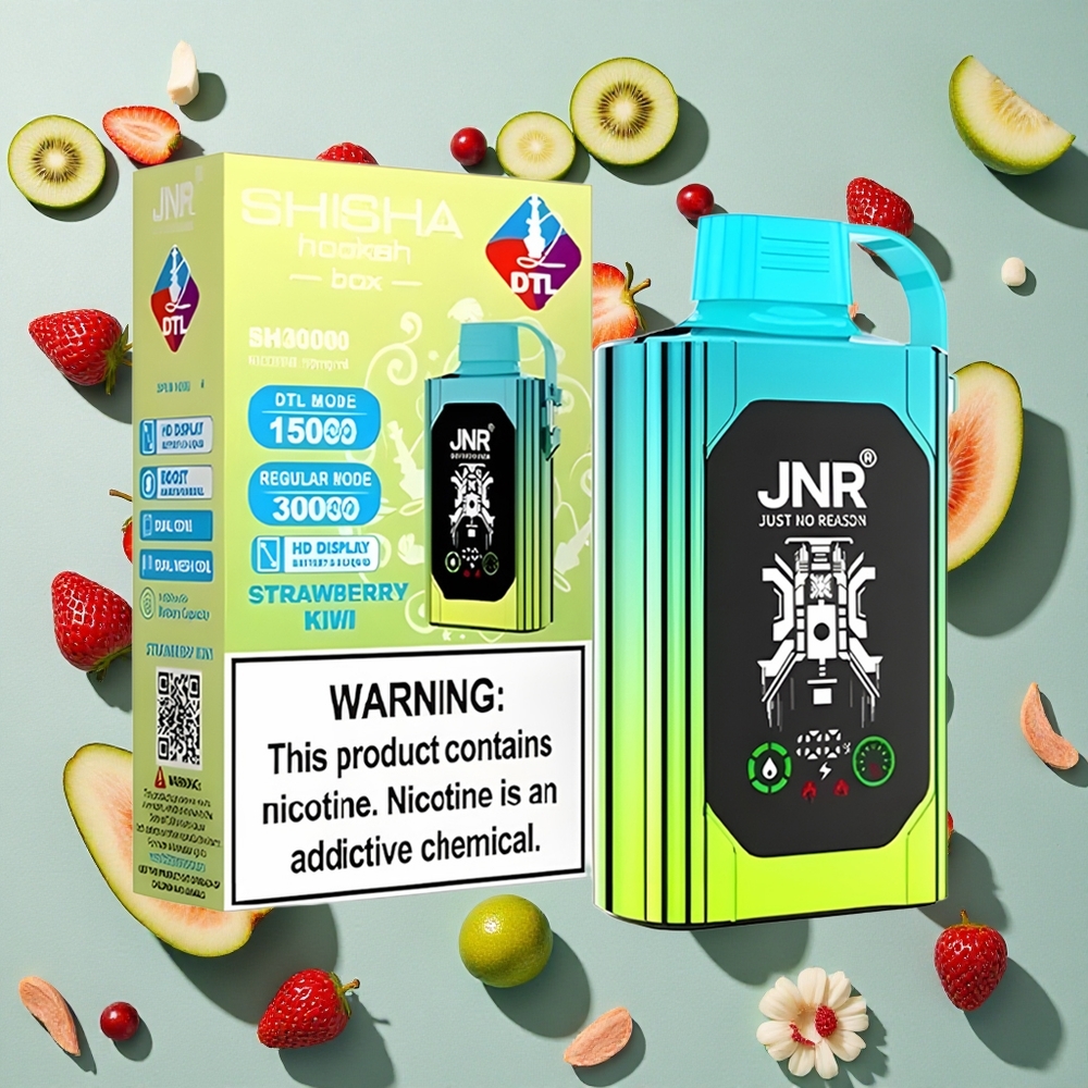 Jordbær Kiwi JNR Shisha Hookah Box 20500 Puffs 25ml E-væske