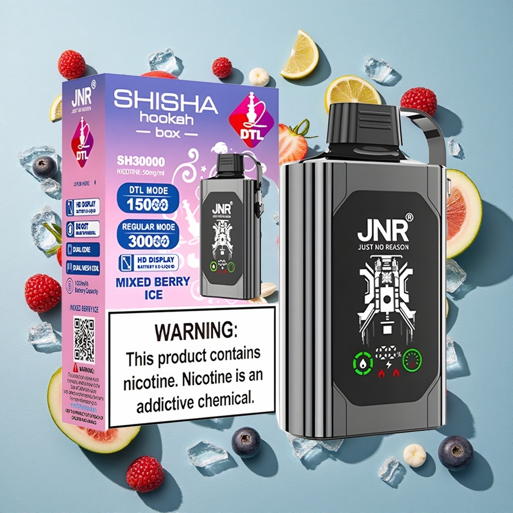 Mixed Berry Ice JNR Shisha Hookah Box 20500 Puffs 25ml E-væske Kapacitet Engangs vape