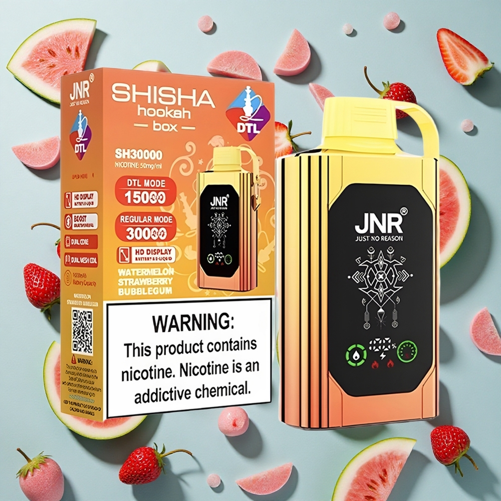 Vandmelon Jordbær Bubblegum JNR Shisha Hookah Box 20500 Puffs 25ml