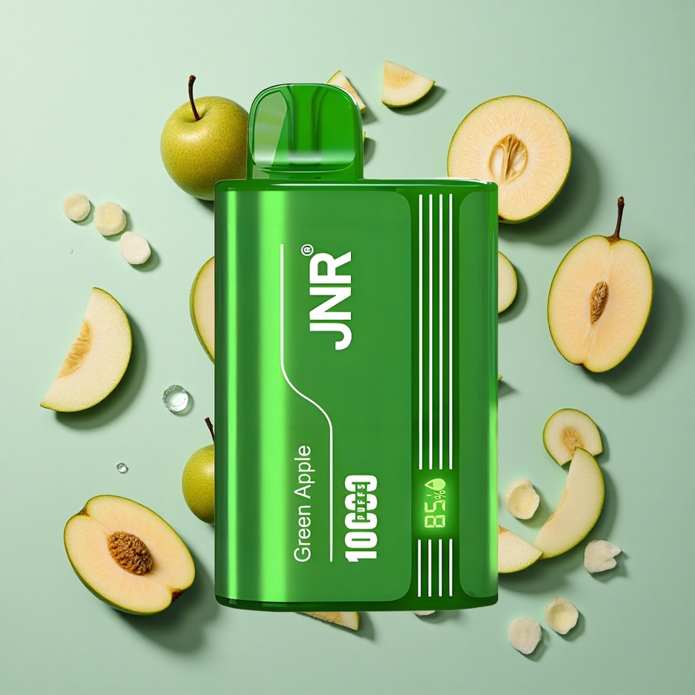 Grøn æble fersken pære JNR Tank 10000 Puffs 20ml e-Væske kapacitet